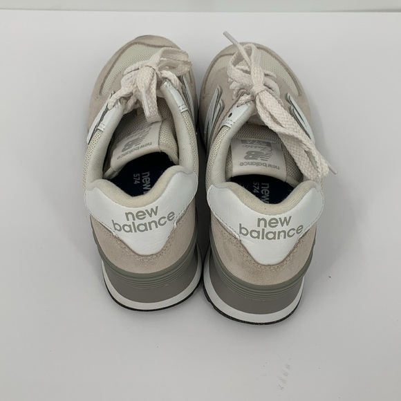 New Balance 574 Core sneakers shoe gray white mesh suede lace-up tie women 5 - Picture 5 of 7